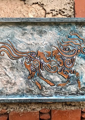 Renkli At Figürlü Üçlü Tablo Seti - Görsel 6