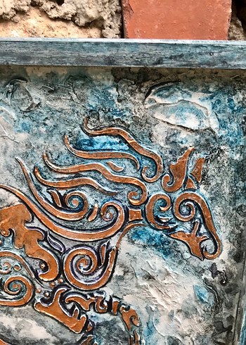 Renkli At Figürlü Üçlü Tablo Seti - Görsel 2