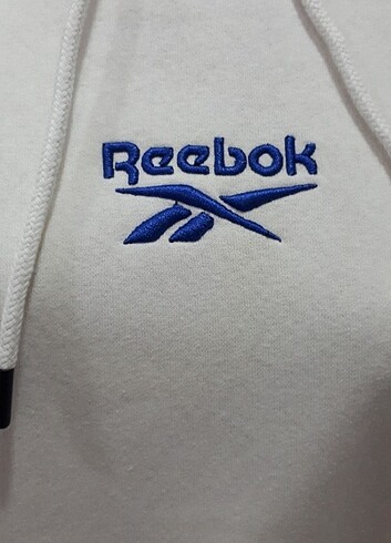 xl Beden beyaz Renk Reebok Yazılı Beyaz Sweatshirt Şardonlu