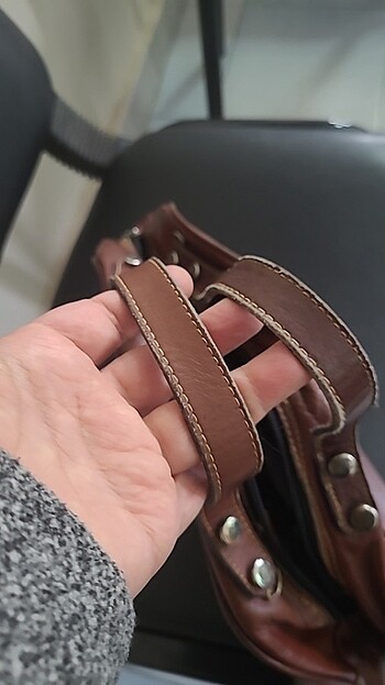 Star bağ gercek deri retrospektif canta - Görsel 3