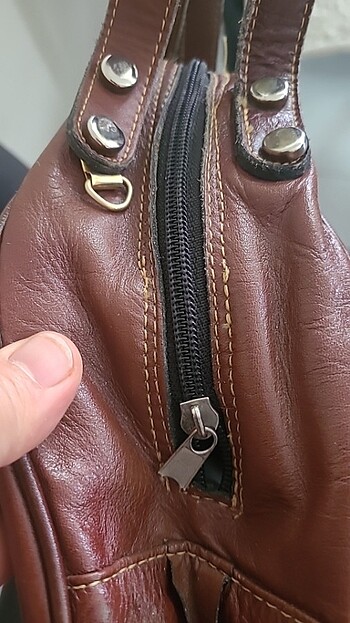 Star bağ gercek deri retrospektif canta - Görsel 5