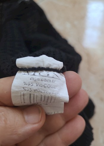 Siyah Örgü Kısa Kollu Kadın Hırka - Görsel 2