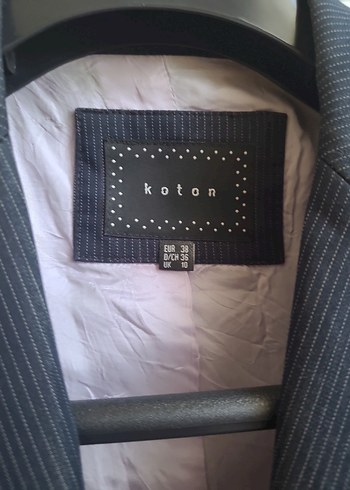 lacivert Kadın Denim Blazer Ceket - Görsel 4