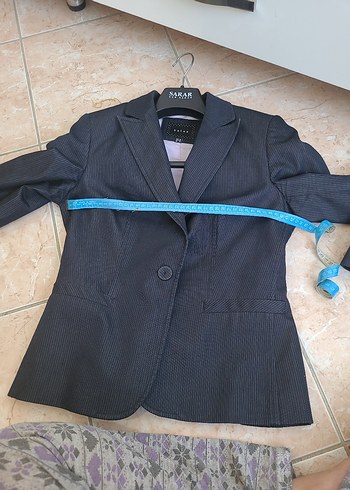 lacivert Kadın Denim Blazer Ceket - Görsel 3