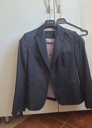 lacivert Kadın Denim Blazer Ceket - Görsel 6