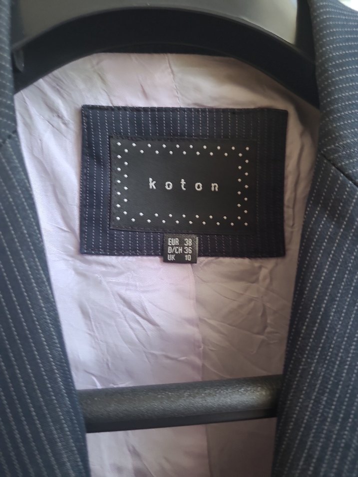 lacivert Kadın Denim Blazer Ceket - Görsel 4