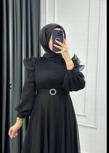 Abiye Uzun Siyah Gotik Kadın Elbise