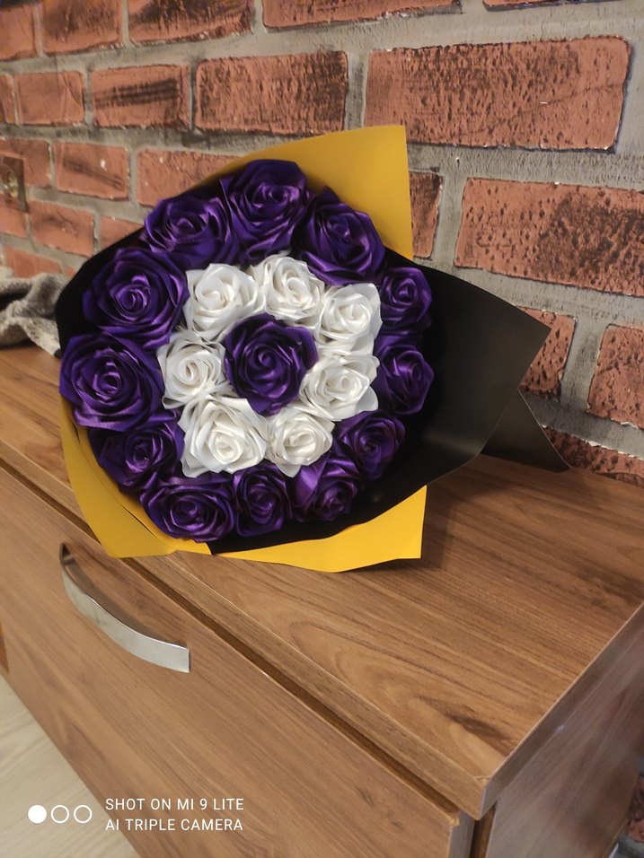 İki renk solmayan gül buketi - Görsel 3