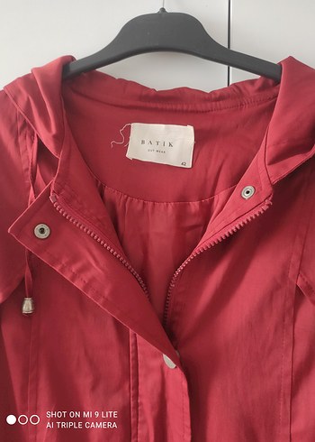 Bordo Düğmeli Midi Kadın Ceket - Görsel 3