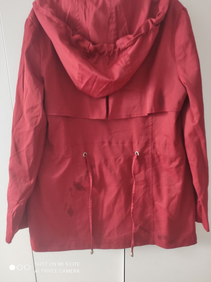 Bordo Düğmeli Midi Kadın Ceket - Görsel 5