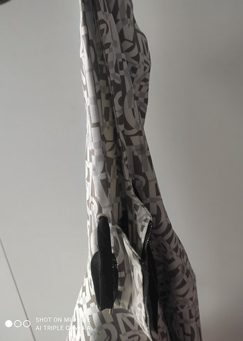 Gri Baskılı Kapüşonlu erkek Ceket - Görsel 3