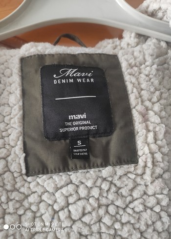 haki Suni Kürklü Kadın Midi Mont - Görsel 2