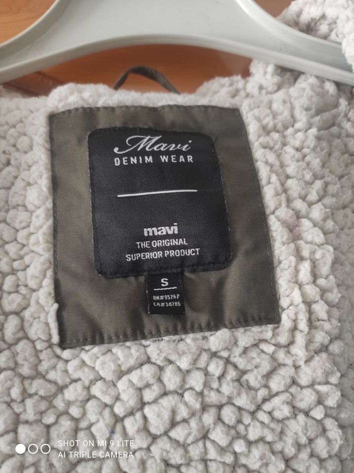 haki Suni Kürklü Kadın Midi Mont - Görsel 2