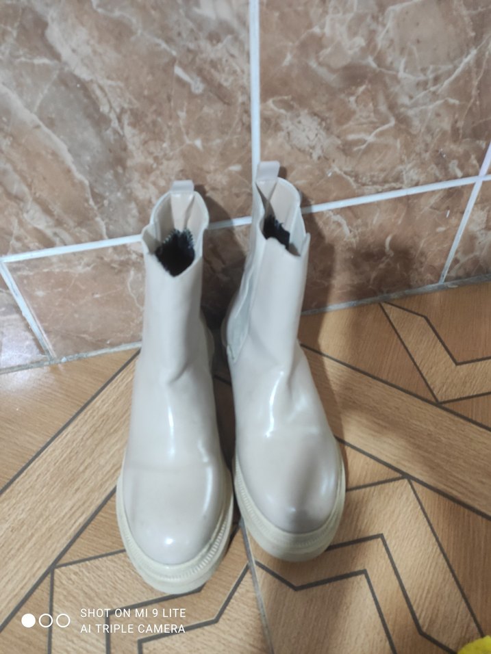 Beyaz Platform Topuklu Kadın Bot - Görsel 2