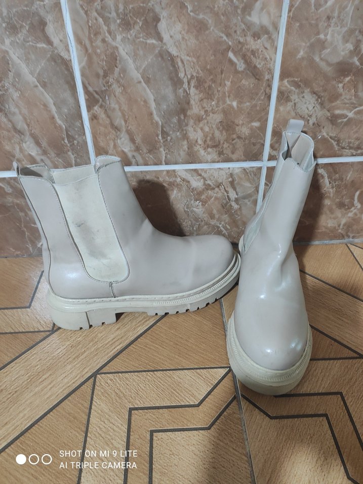 Beyaz Platform Topuklu Kadın Bot - Görsel 4