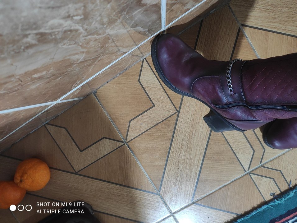 Bordo Deri Zincir Detaylı Biker Bot - Görsel 4