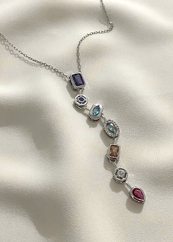 Uzun Zincir Detaylı Bohem Kadın Kolye - Görsel 2