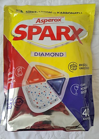 Diğer Asperox Sparx Diamond Sıvı Deterjan Kapsülü 40'lı