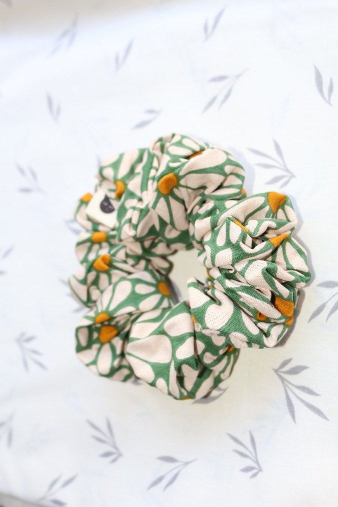 Yeşil Desenli Elastik Saç Tokası - Görsel 2