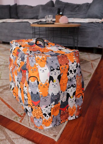 Renkli Desenli Kedi Taşıma Çantası Kılıfı - Görsel 2