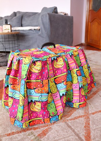 Renkli Desenli Kedi Taşıma Çantası - Görsel 2