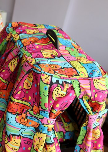 Renkli Desenli Kedi Taşıma Çantası - Görsel 5