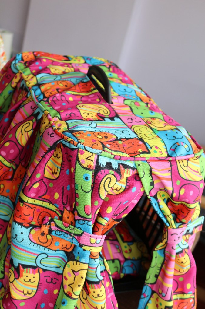 Renkli Desenli Kedi Taşıma Çantası - Görsel 5