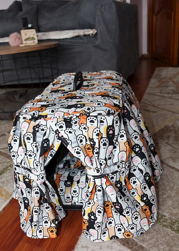 Renkli Baskılı Kedi Taşıma Kılıfı - Görsel 4