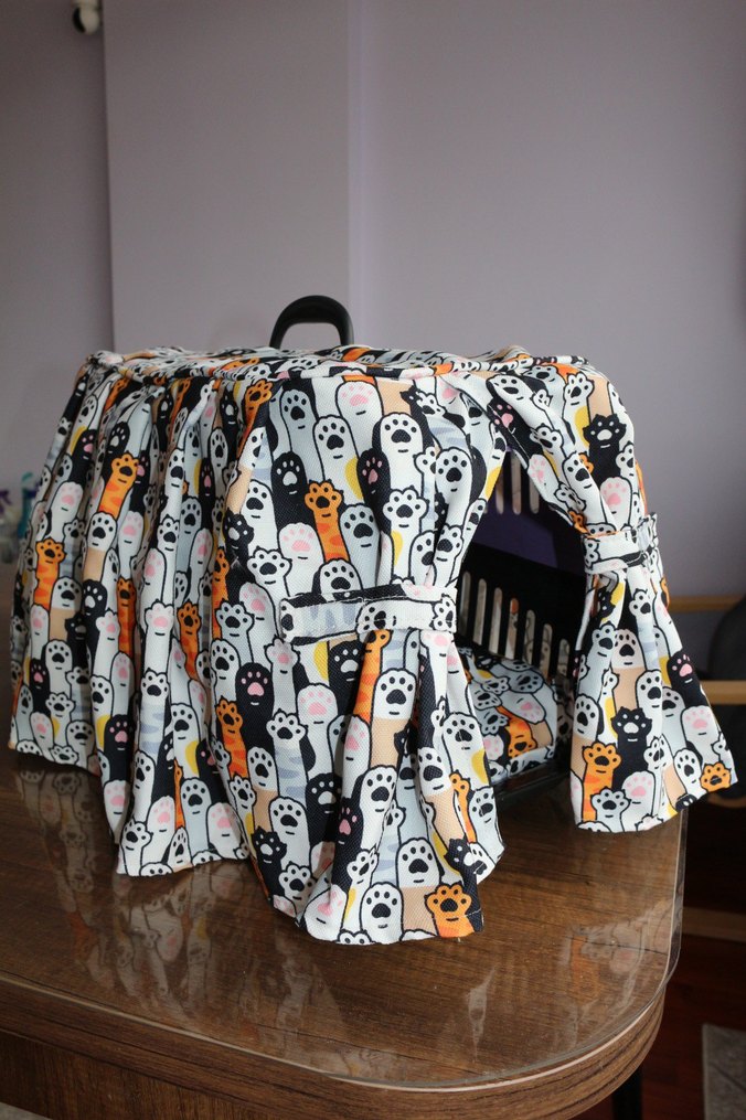 Renkli Baskılı Kedi Taşıma Kılıfı - Görsel 3