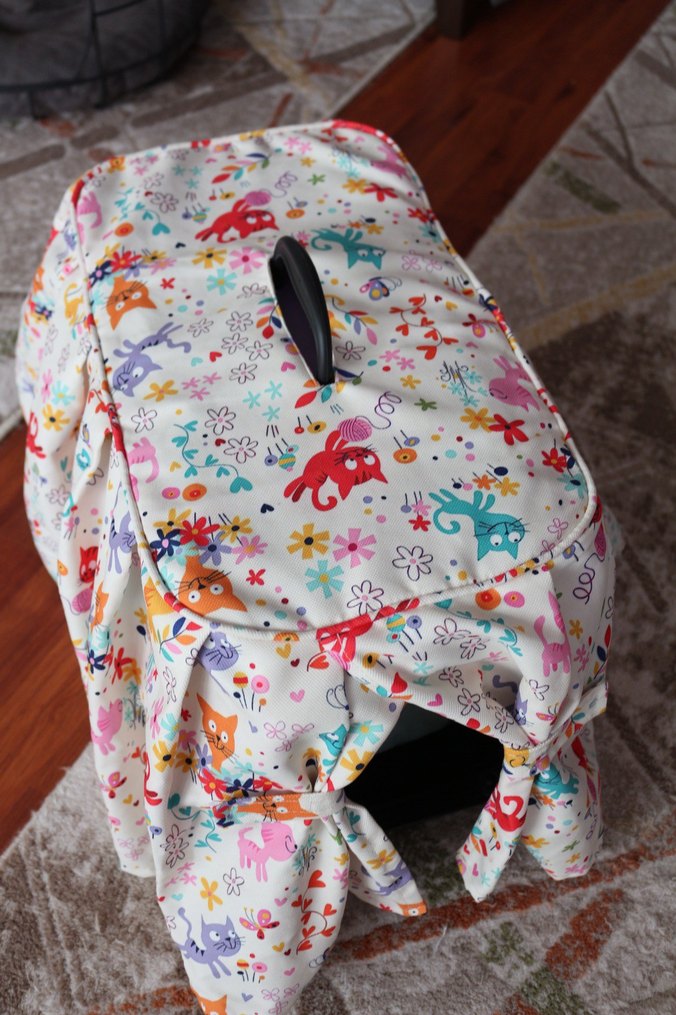 Renkli Kedi Köpek Taşıma Sepeti Örtüsü - Görsel 5