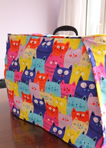 Renkli Kedi Taşıma Çantası Kılıfı - Görsel 3