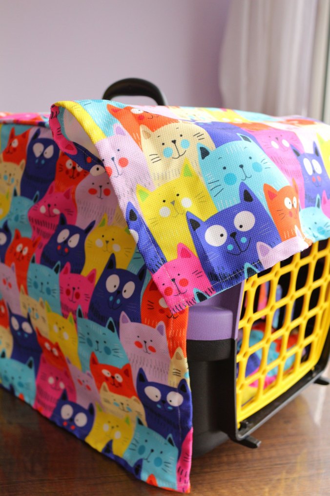 Renkli Kedi Taşıma Çantası Kılıfı - Görsel 2
