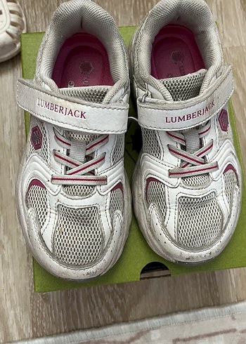 28 Beden Kız Çocuk Beyaz Sneaker Velcro Bağcıklı