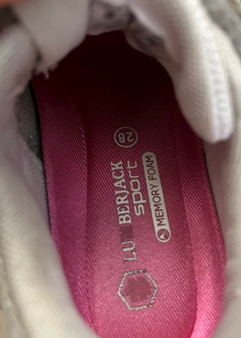 28 Beden beyaz Renk Kız Çocuk Beyaz Sneaker Velcro Bağcıklı