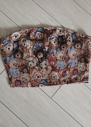 SHEIN Fermuarlı Straplez Crop Büstiyer