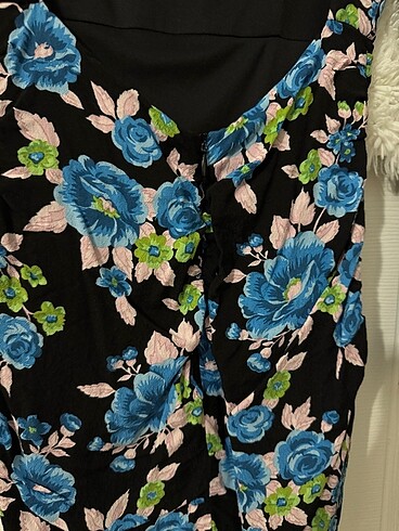 xs Beden mavi Renk Zara çiçek desenli elbise