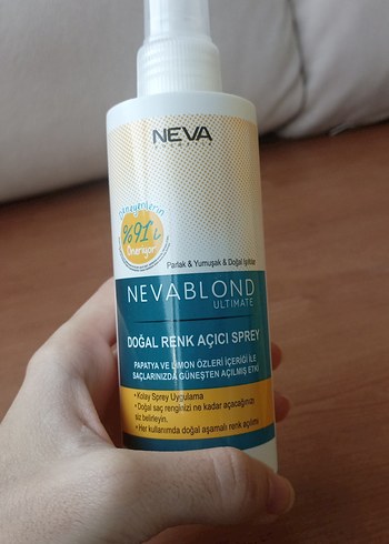 Nevablond Doğal Saç Rengi Açıcı Sprey - Görsel 2