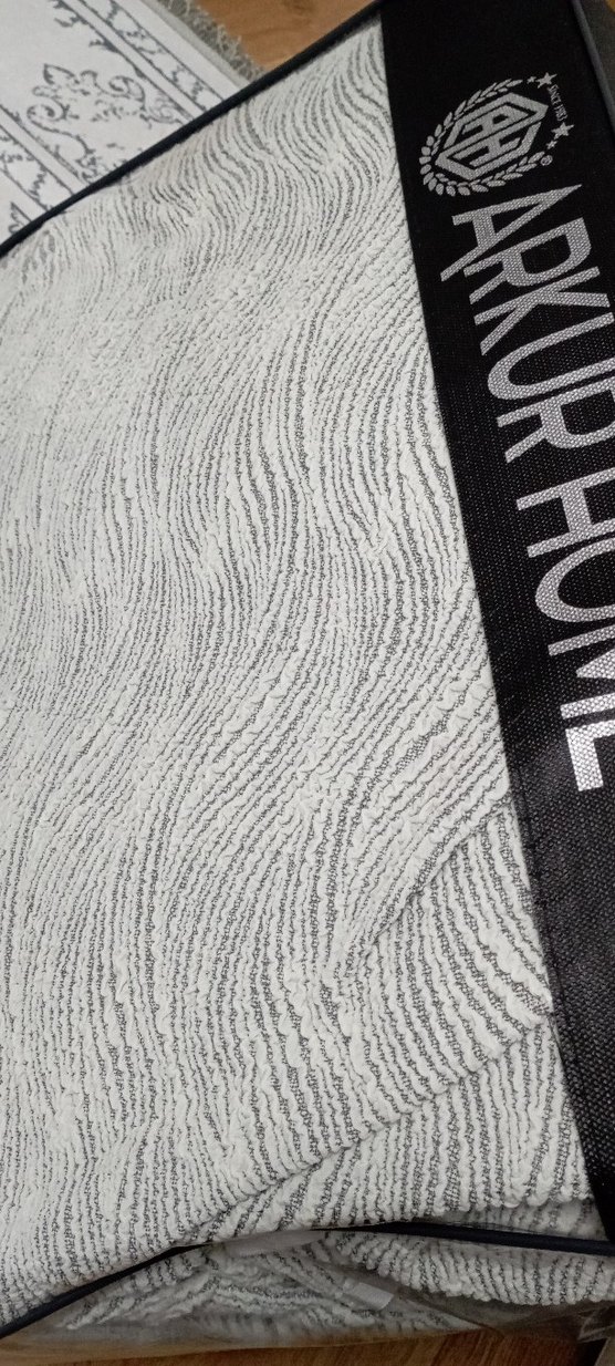 Gri Desenli Jakarlı Koltuk Örtüsü - Görsel 2