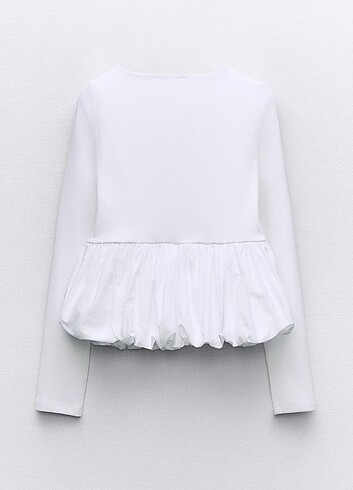 Zara Kontrast peplum bluz 