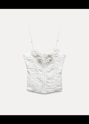 Zara Çiçek Desenli Korse Top