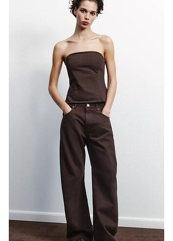 Zara Kemer Kulplu Slouchy Jean 