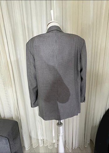 Düğmeli Gri Kadın Blazer Ceket - Görsel 2
