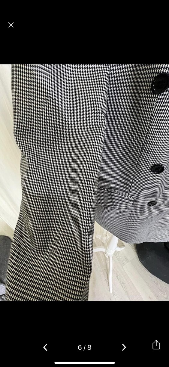 Düğmeli Gri Kadın Blazer Ceket - Görsel 3