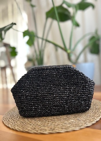 Simli siyah burslu abiye çanta - Görsel 2