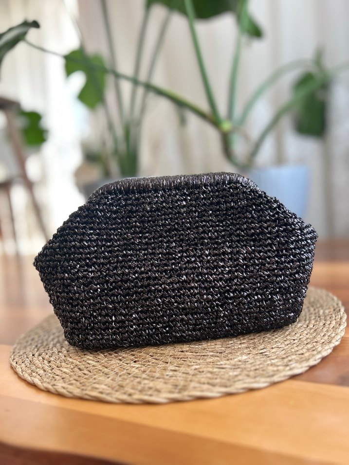 Simli siyah burslu abiye çanta - Görsel 3