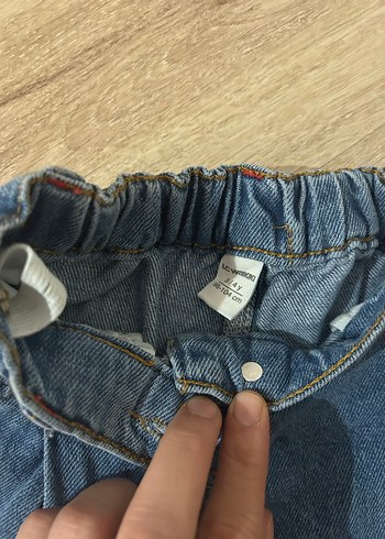 LCW Kids Kız Çocuk Beli Lastikli Mavi Jean Pantolon - Görsel 2