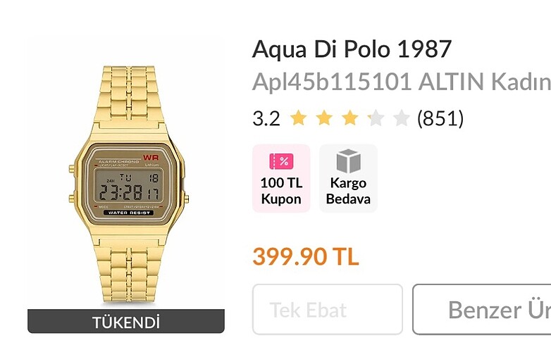 Diğer Casio model gold saat