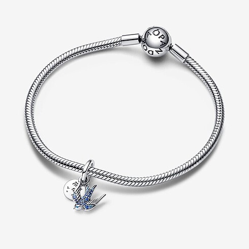 Pandora PandoraIşıltılı Kırlangıç Çift Sallantılı Charm