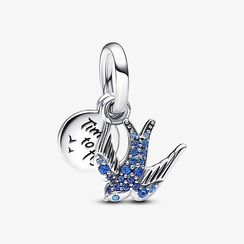 PandoraIşıltılı Kırlangıç Çift Sallantılı Charm