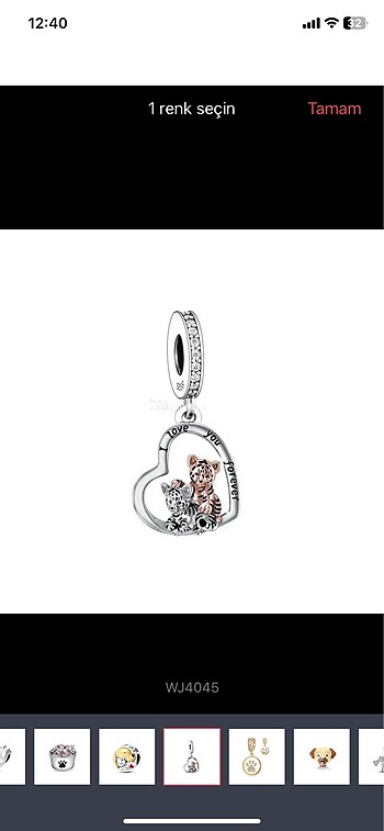 PANDORA KAPLAN YAVRULARI CHARM